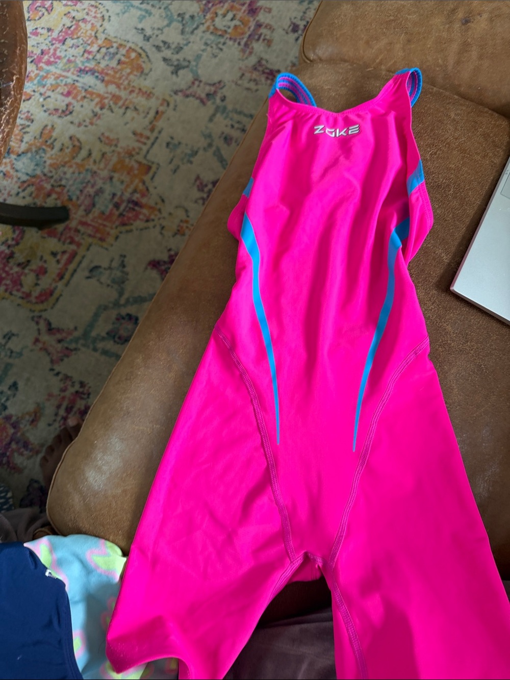 ZOKE Girls Training Competition Swimwear Kids Porfessional Racing Kneesuit
